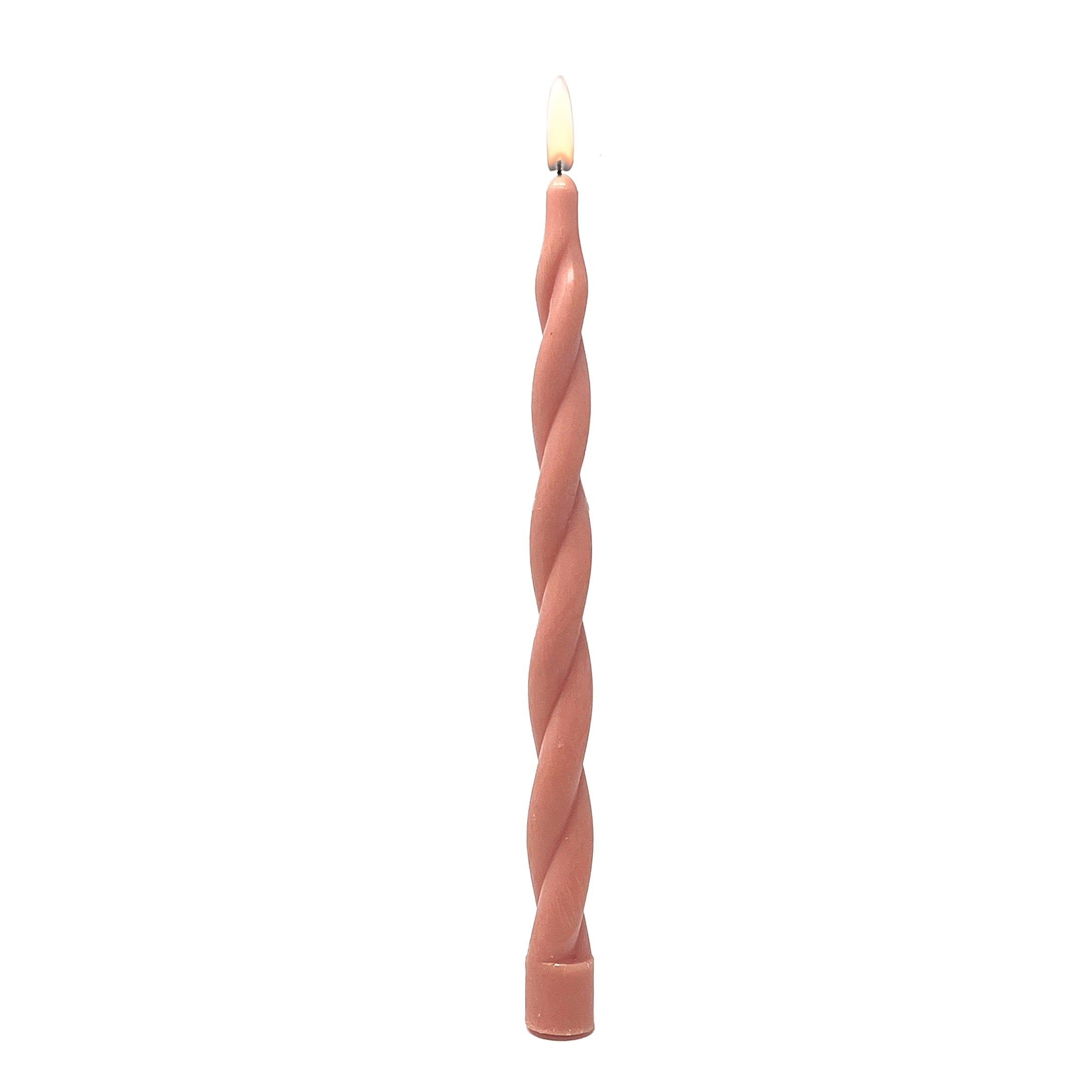 Mainstays Paraffin Wax 10" Twist Taper Candle, Unscented, Pink