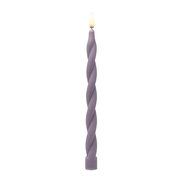 Mainstays Paraffin Wax 10" Twist Taper Candle, Unscented, Purple
