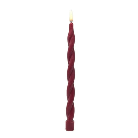 Mainstays Paraffin Wax 10" Twist Taper Candle, Unscented, Red