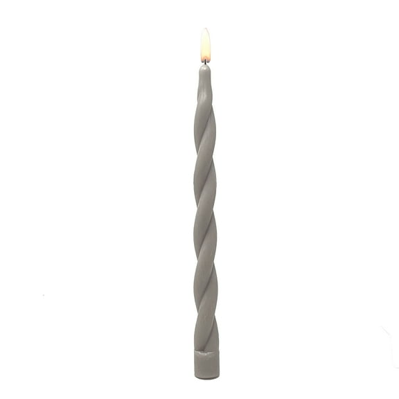 Mainstays Paraffin Wax 10" Twist Taper Candle, Unscented, Taupe