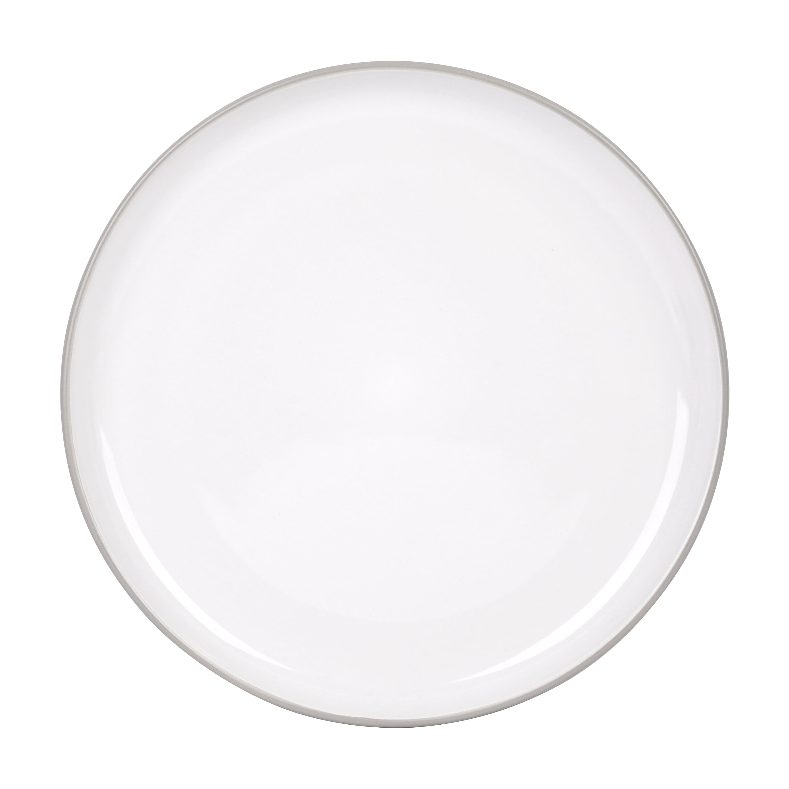 Mainstays Two Tone Tan Ceramic Dinner Plate