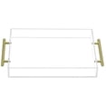 thumbnail image 1 of Mainstays Clear Acrylic Serving Tray with Gold Handles, 16.33 x 10 in, 1 of 7