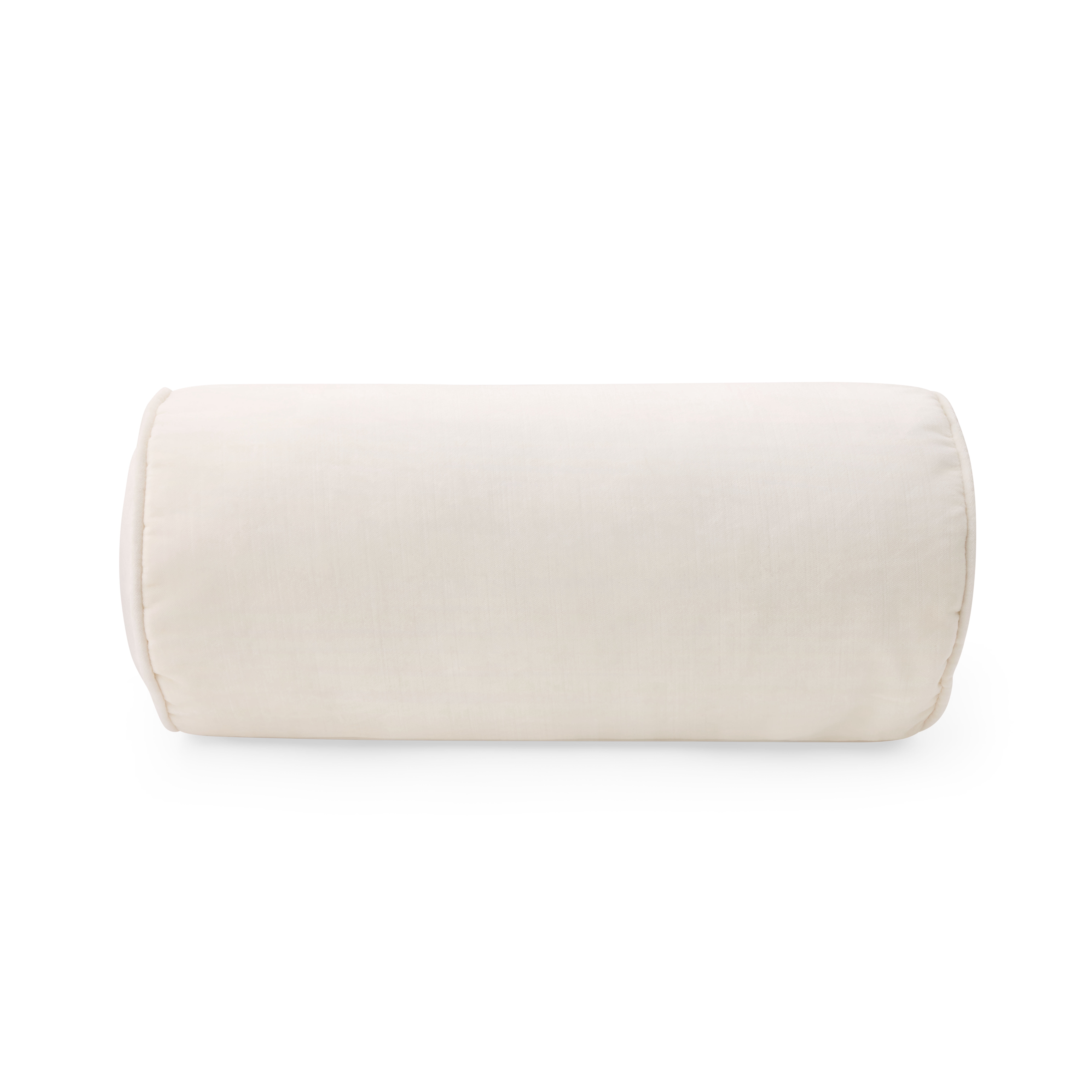 Mainstays 8" x 18" Vanilla Dream Velvet Bolster Polyester Decorative Pillow