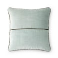 thumbnail image 1 of Mainstays 18" x 18" Green River Velvet With Faux Leather Trim Polyester Decorative Pillow Cover, 1 of 5