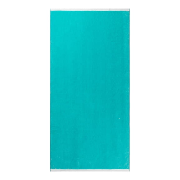 Mainstays Summer Vibes Cotton-Blend Beach Towel, 72 x 36 in, Reversible Teal