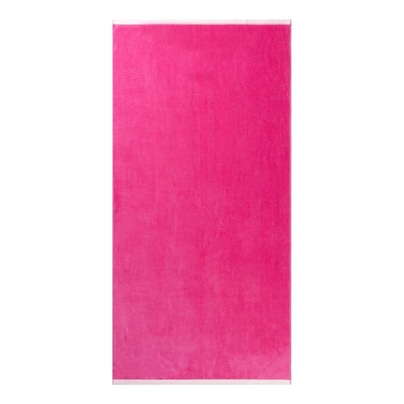 Mainstays Summer Vibes Cotton-Blend Beach Towel, 72 x 36 in, Reversible Magenta