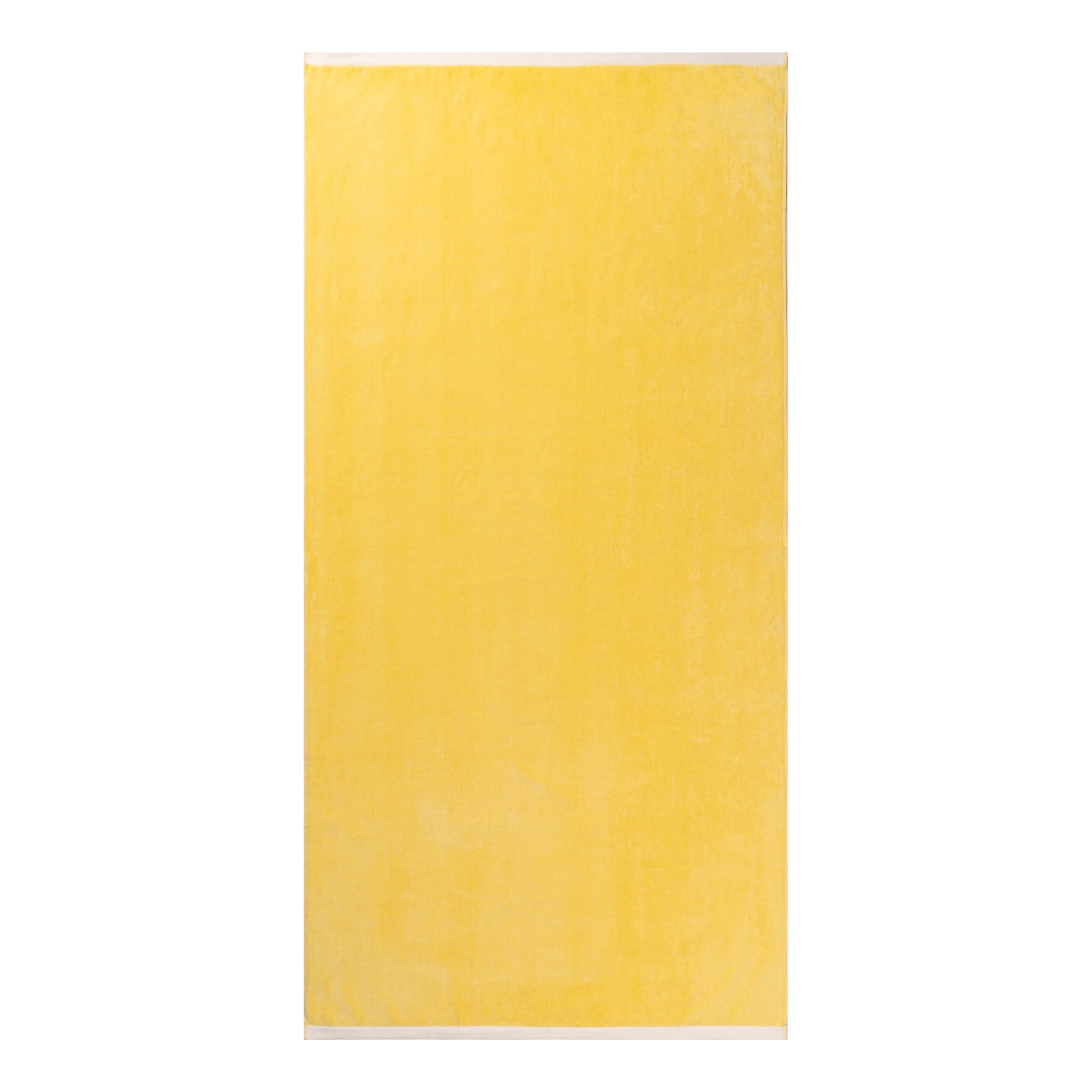Mainstays Summer Vibes Beach Towel, Reversible Yellow, 72 in x 36 in