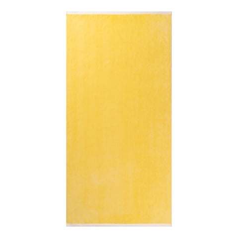 Mainstays Summer Vibes Beach Towel, Reversible Yellow, 72 in x 36 in