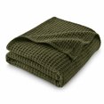 thumbnail image 1 of Mainstays Cotton Waffle Bed Blanket, Bay Leaf, Full/Queen Size, 1 of 5