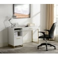 thumbnail image 1 of Mainstays Wood & Metal Accents Writing Desk with Drawer and Door for Teen/Adult, White, 1 of 7
