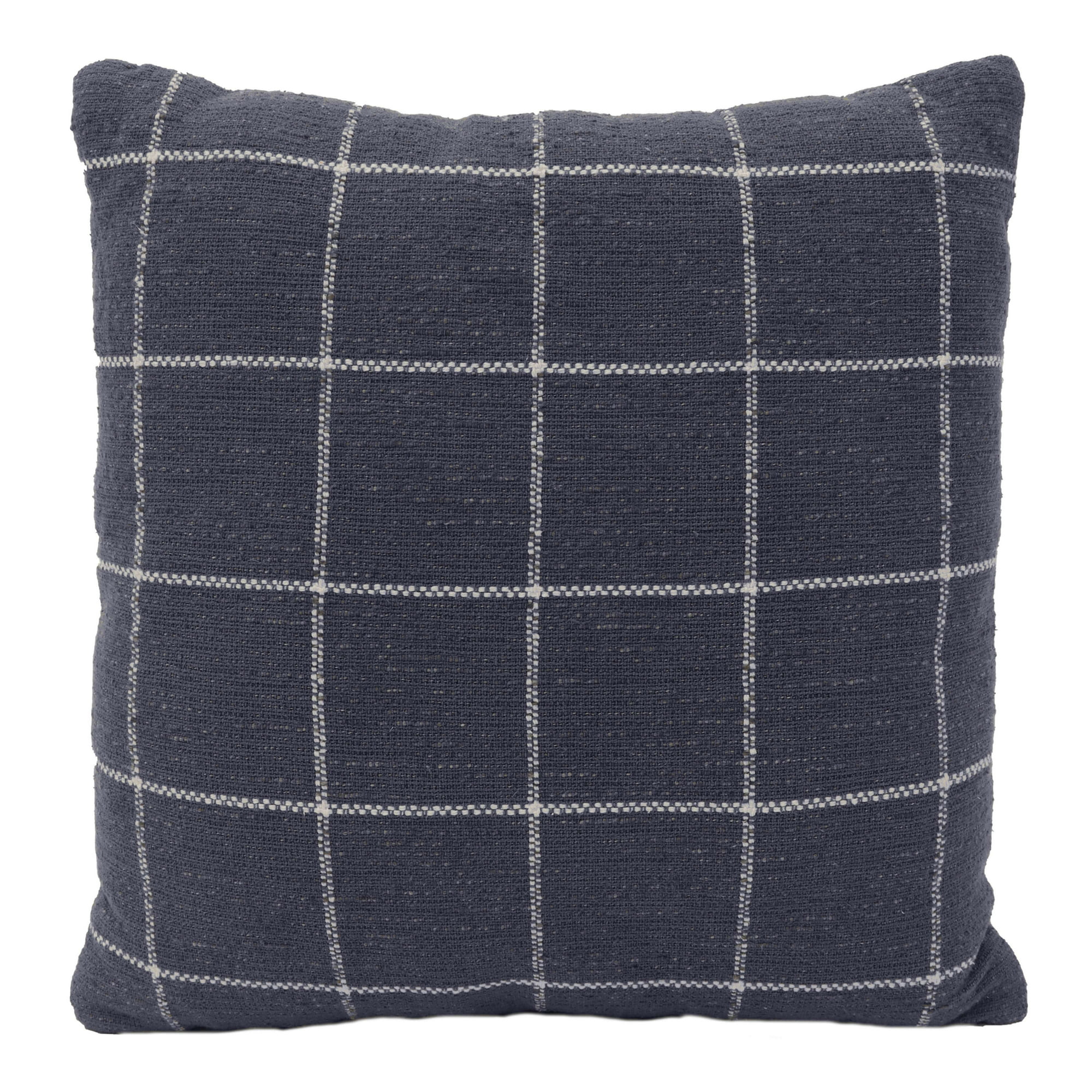 Mainstays Indigo Decorative Window Pane Throw Pillow 18"x18"