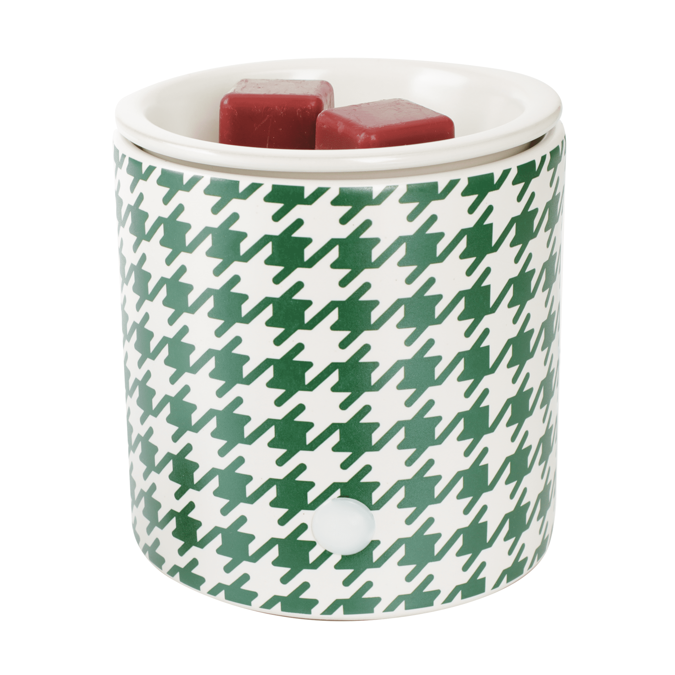 Mainstays Green Houndstooth Full Size Ceramic Fragrance Wax Melt