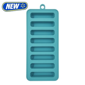 Mainstays Silicone Water bottle Ice Cube Tray Blue, Made for Cold Drink Preparation and Easy Use