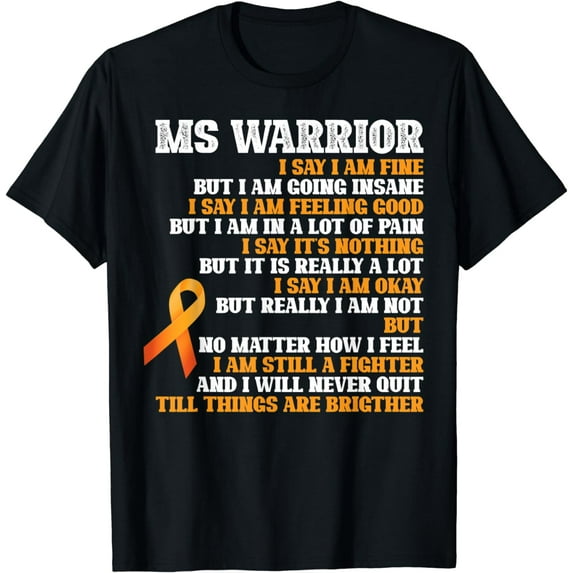 MS Warrior Cute Multiple Sclerosis Awareness Graphic T-Shirt