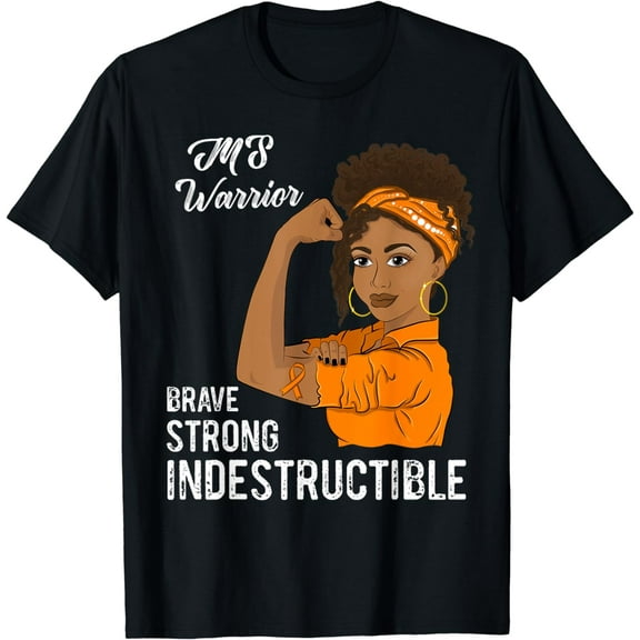 MS Warrior Indestructible Multiple Sclerosis Awareness Gifts T-Shirt