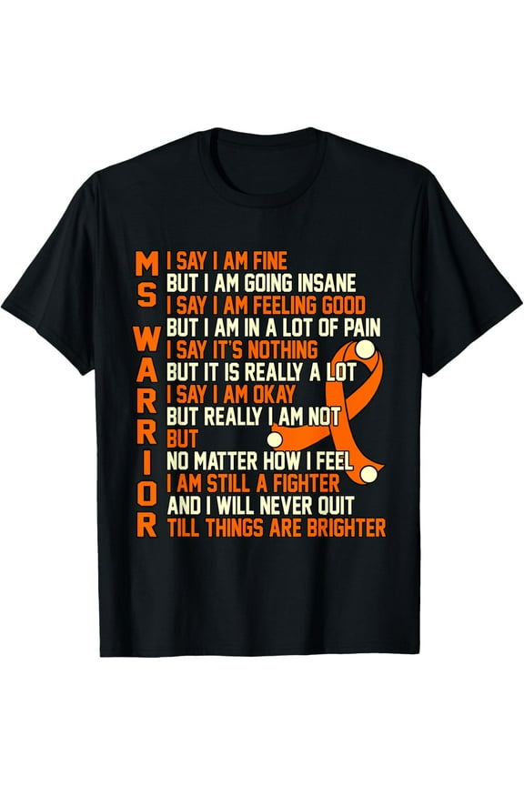 MS Warrior Multiple Sclerosis Awareness Graphic T-Shirt