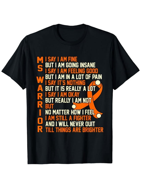 MS Warrior Multiple Sclerosis Awareness Graphic T-Shirt