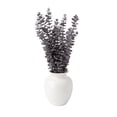 thumbnail image 1 of Mainstays Artificial Purple Eucalyptus in White Ceramic Vase, 23", 1 of 7
