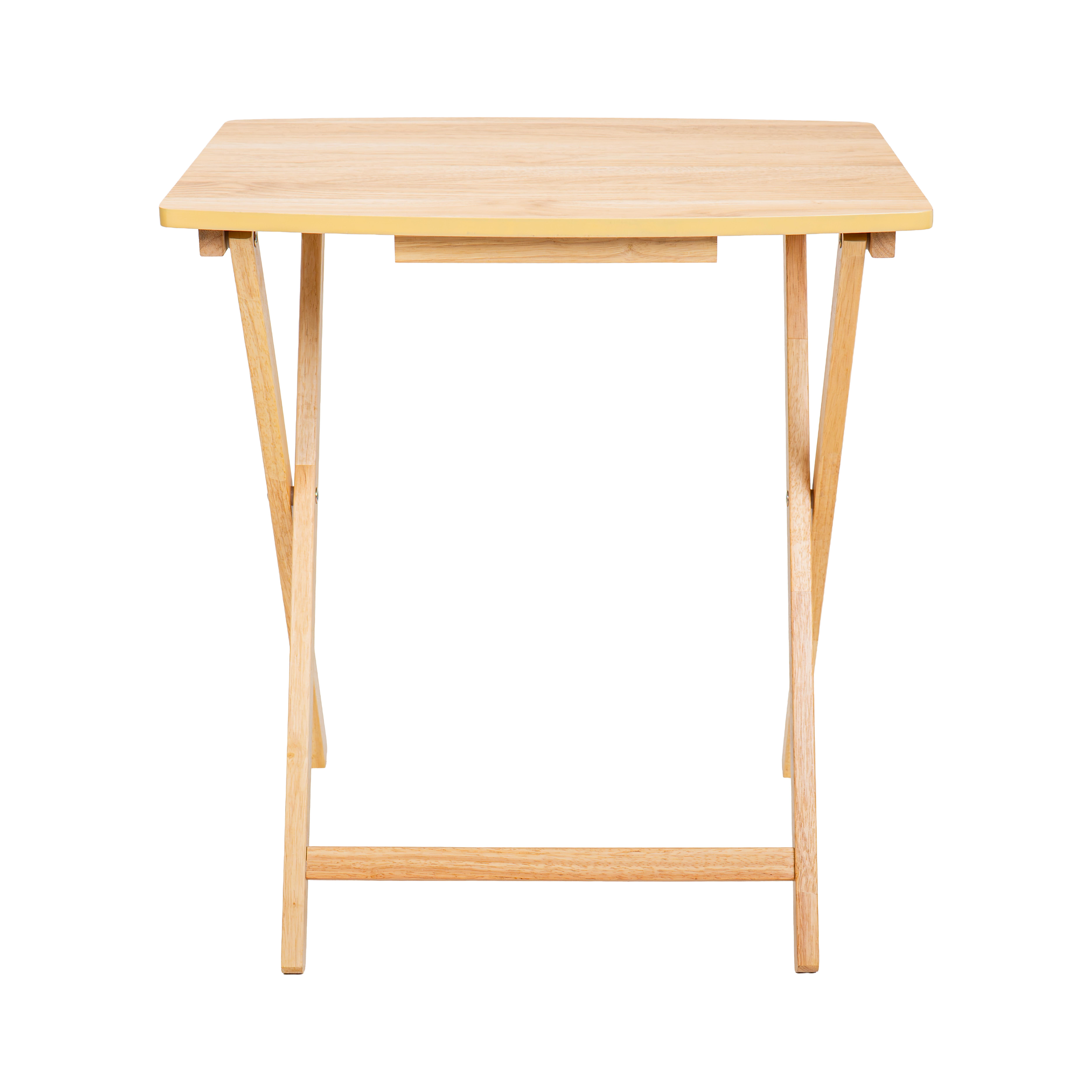 Mainstays XL Oversized Rubberwood Folding TV Tray Table, Natural