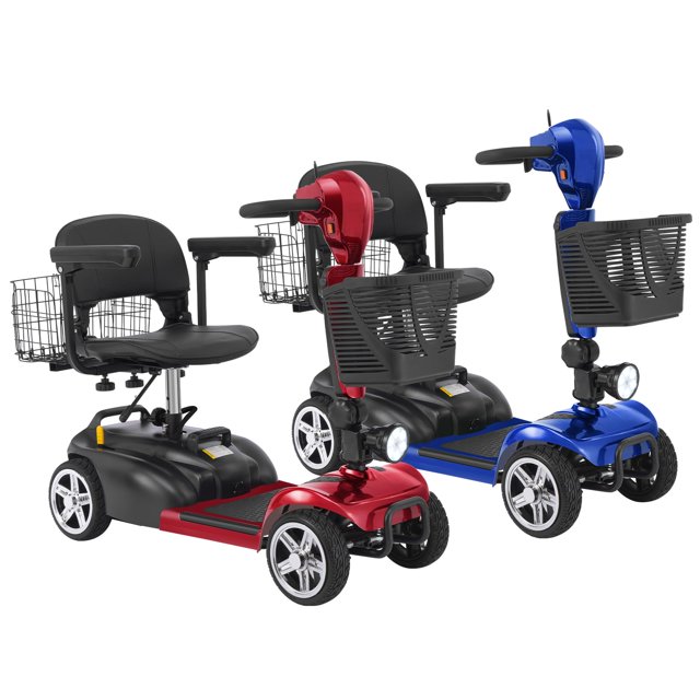 MS02 4 Wheels Mobility Scooter for Adults&Seniors, 15 Miles Range 350W