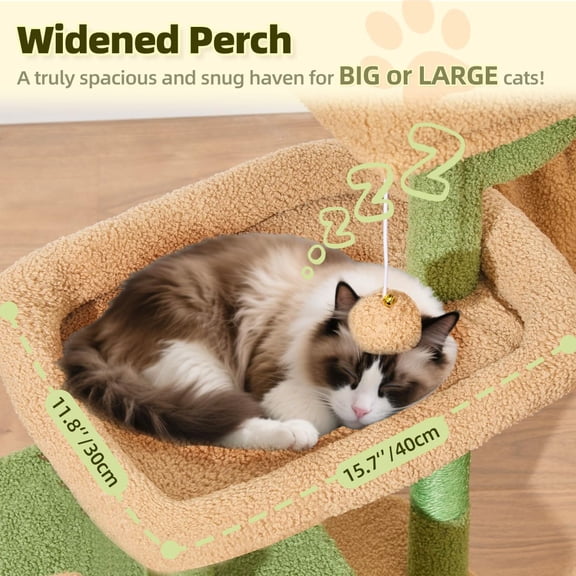 MS043T Cat Tree, 32.2-Inch Cat Tower for Indoors Cats