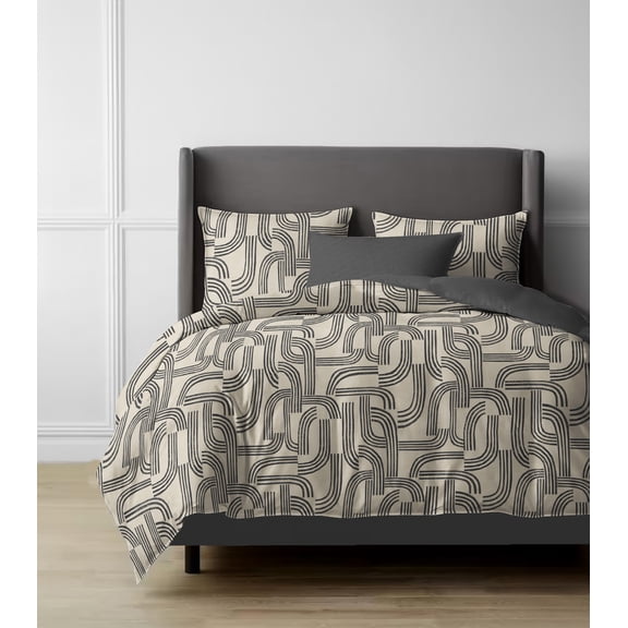 Mainstays 11 Piece Bed in a Bag Comforter Set with Sheets, Black Arch, Queen