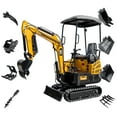 thumbnail image 1 of MS15PRO 1.5 Tons Crawler Mini Excavator with Bucket Mechanical Thumb Clip Hydraulic Pilot Control 13.5 HP B&S Engine Trencher Digger for Factory Garden Farms, 1 of 8
