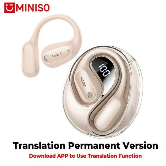 MS190 Translation Earbuds - 134 Language Real-Time APP Translation, Bluetooth 6.0 Wireless Earbuds for Music/Calls | IPX5 Waterproof Sport Headphones with Long Battery Life (Black/White)