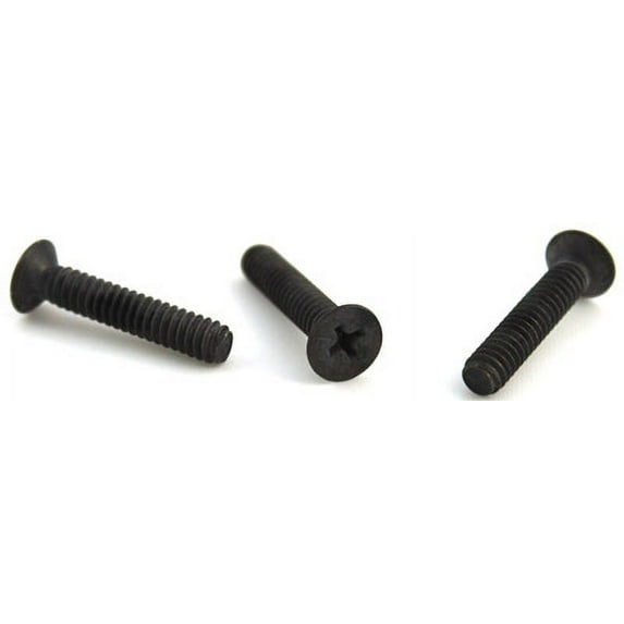 MS24693-303B / 1/4-28 x 1 5/8" Mil-Spec Machine Screws / Phillips / Flat 100 / 18-8 SS / Blk Ox - 1000 Piece Carton