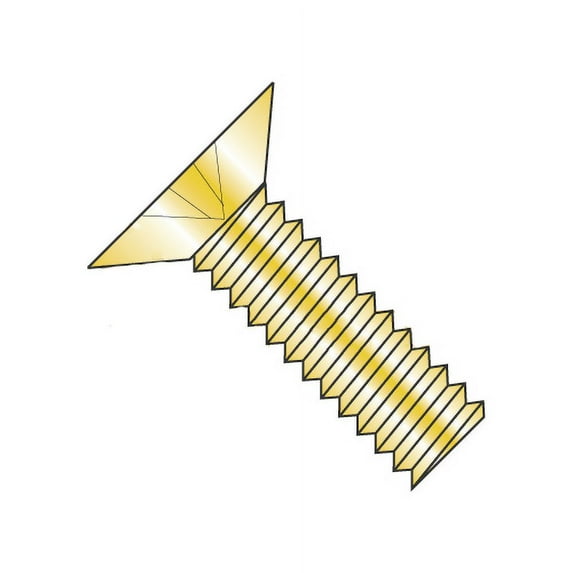 MS24693-S52 / 8-32 x 3/4" Mil-Spec Machine Screws / Phillips / Flat 100 / Steel / Cad Yellow (Quantity: 2,000 pcs)
