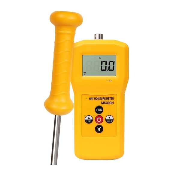 MS300H Hay Bale Moisture Meter Tester Alfalfa Hygrometer Humidity Moisture Meter For Cereal Straw,Bran, Forage Grass