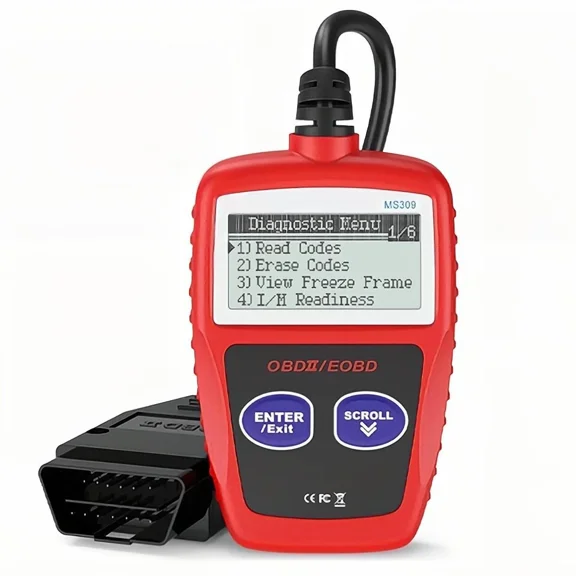 MS309 OBD2 Scanner Check Car Engine Light Fault Code Reader, Universal OBDII Diagnostic Scan Tool Read Clear Trouble Codes, View Freeze Frame Data, OBDII CAN Diagnostic Scan Tool