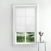 Mainstays Light Filtering PVC Fabric, Steel Rod Roller Window Shades, White 37.25" x 2.17"