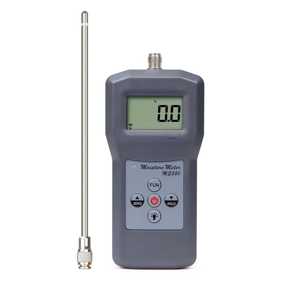 MS350 Chemical Powder Moisture Meter Range 0-80% Portable Digital Capacitive Moisture Meter For Soil Silver Sand Coal Powder