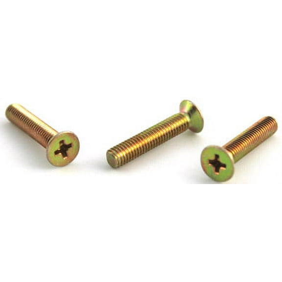 MS35190-271 / 10-24 x 1/2" Mil-Spec Machine Screws / Phillips / Flat / Steel / Cad Yellow - 5000 Piece Carton