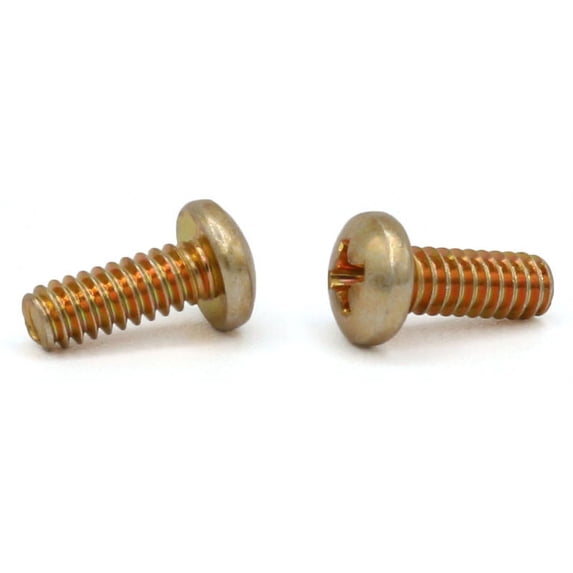 MS35206-215 / 4-40 x 3/8" Mil-Spec Machine Screws / Phillips / Pan / Steel / Cad Yellow - 5000 Piece Carton