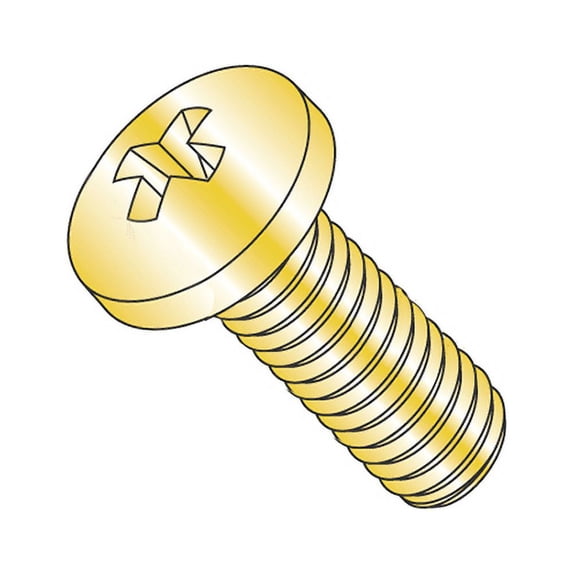 MS35206-233 / 6-32 x 7/8" Mil-Spec Machine Screws / Phillips / Pan / Steel / Cad Yellow (Quantity: 5,000 pcs)