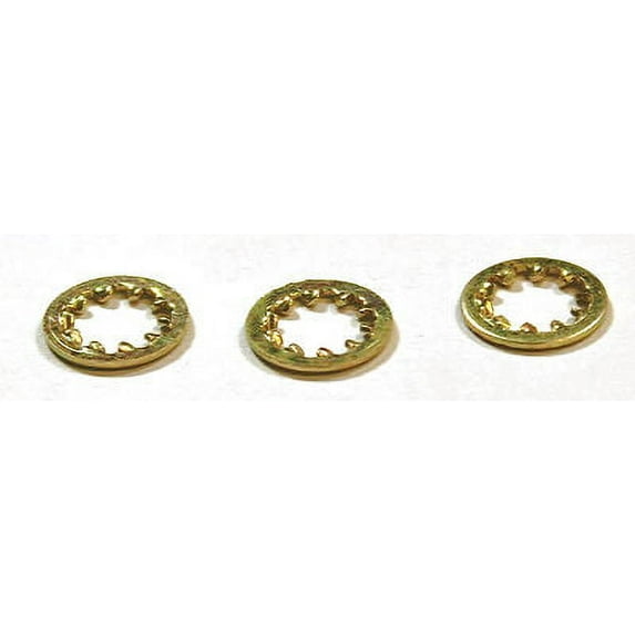 MS35333-36 / #4 Mil-Spec Internal Tooth Lock Washers / Steel / Zinc Yellow - 10000 Piece Carton