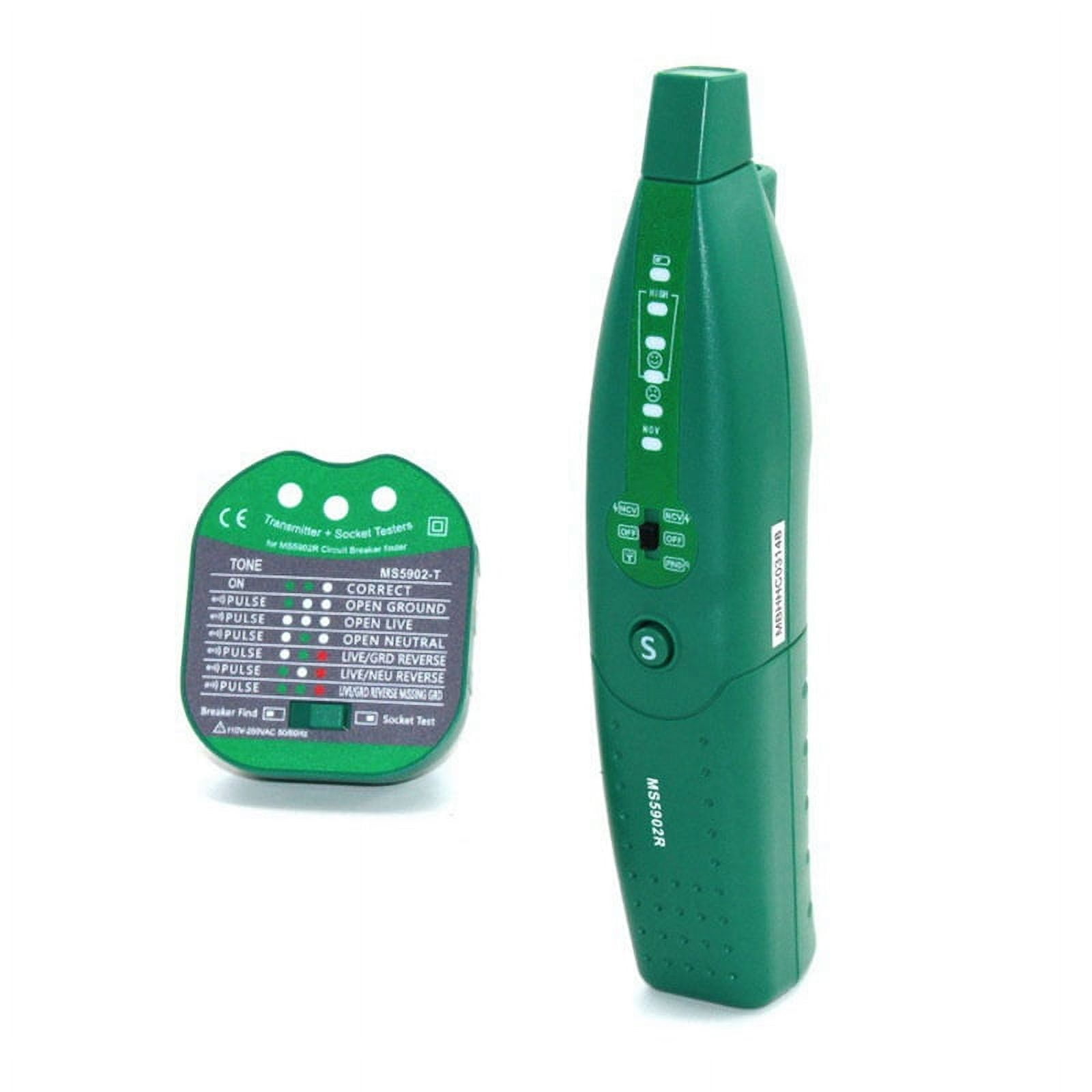 MS5902R Circuit Breaker Finder Automatic Fuse Socket Tester Wire Short Circuit Fuse Detector Discriminator US Plug