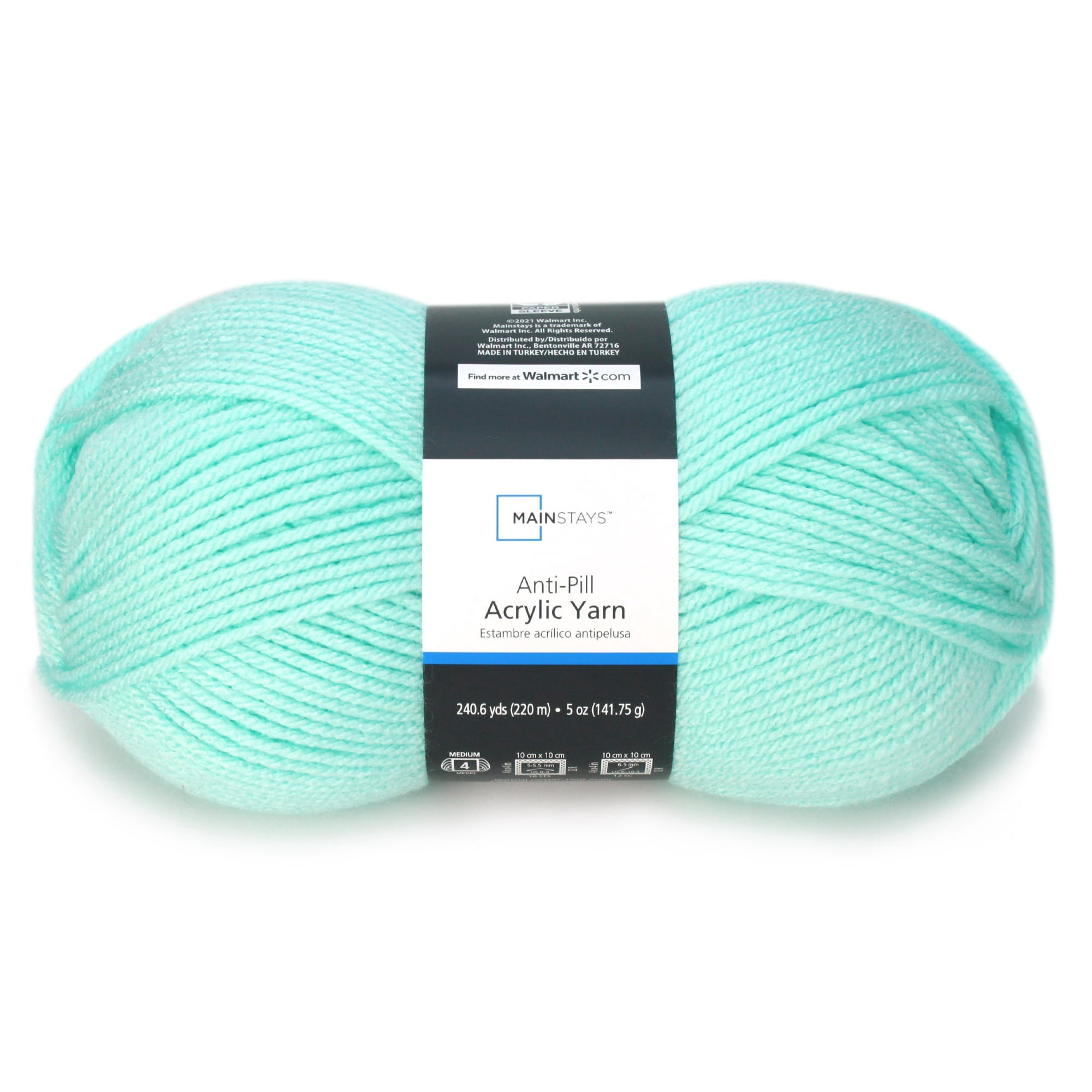 Mainstays Anti-pill Yarn, 100% Acrylic, Green, 5 oz