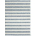 thumbnail image 1 of Mainstays Blue and White Striped Coastal Cabana Woven Outdoor Rug, 5'x7', 1 of 9