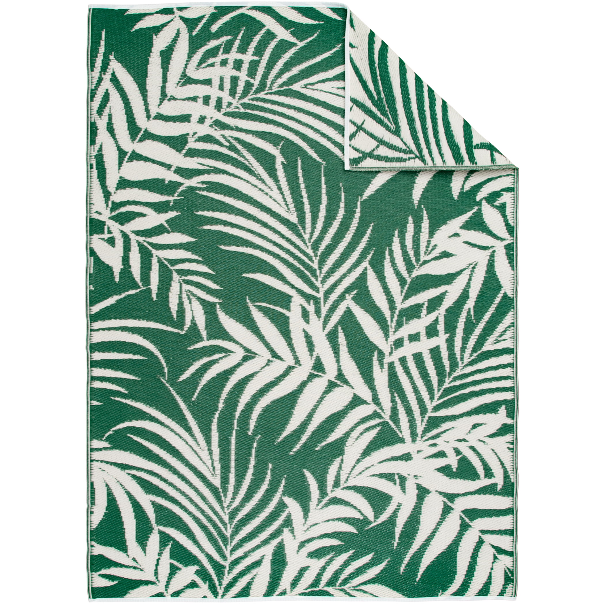 Mainstays Green Palm Plastic Outdoor Rug, 5'x7' - Walmart.com