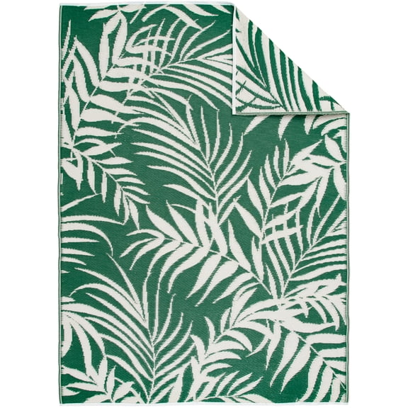 Mainstays Green Palm Plastic Outdoor Rug, 5'x7'