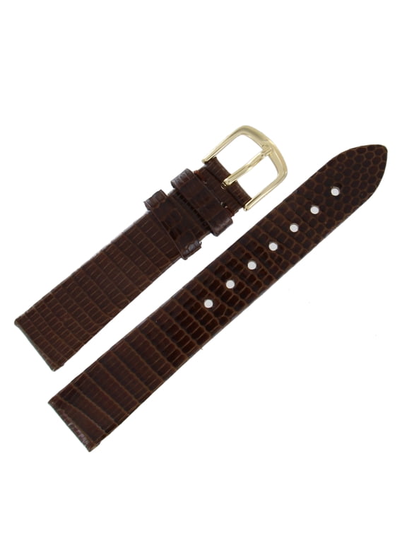 MS700 16mm Mens Regular Brown Genuine Lizard Watch Band