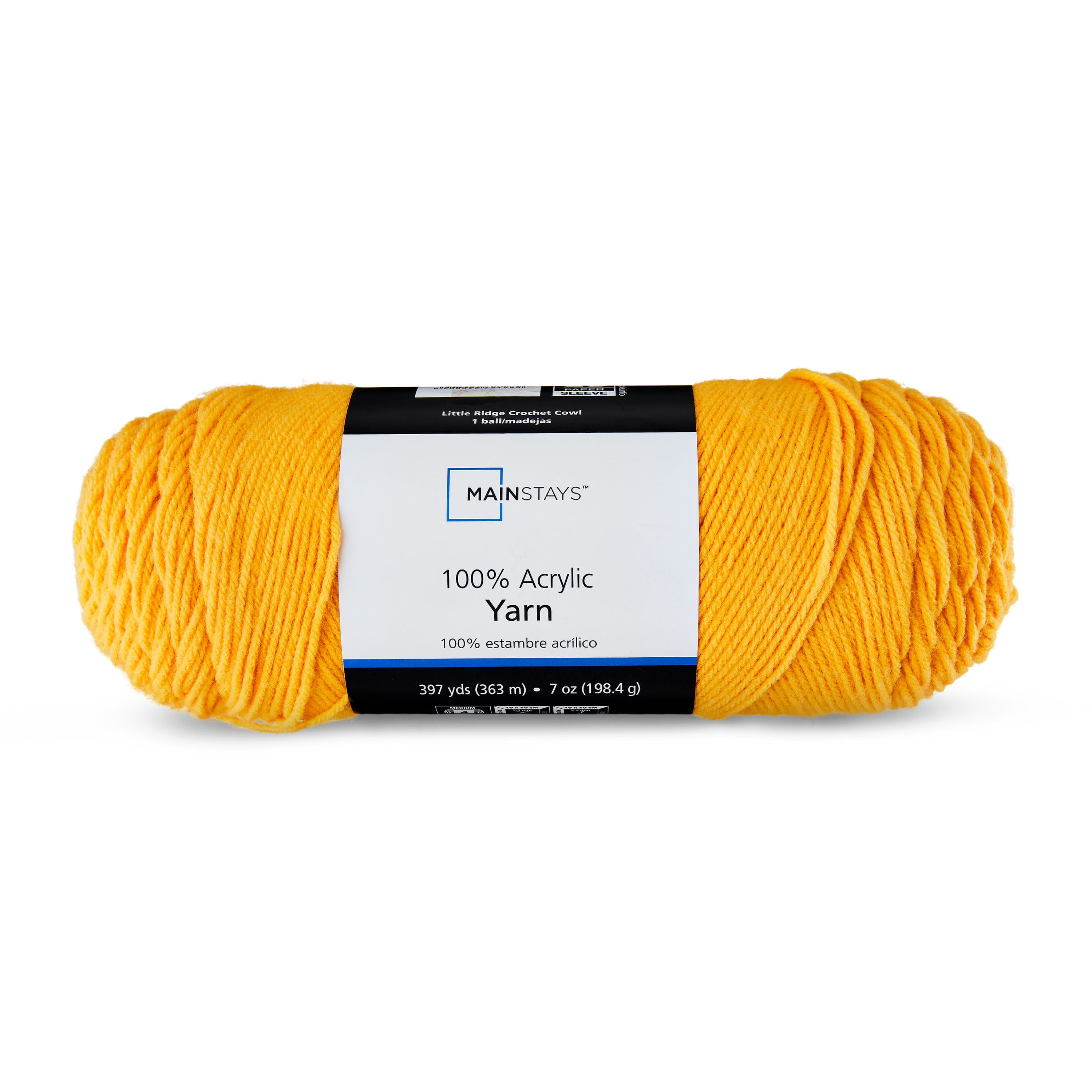 Mainstays Medium Acrylic Yarn, 7oz, Golden Glow