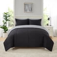 thumbnail image 1 of Mainstays All in One Reversible Comforter and Sheet set- 7 Piece, Queen, Black, 1 of 6