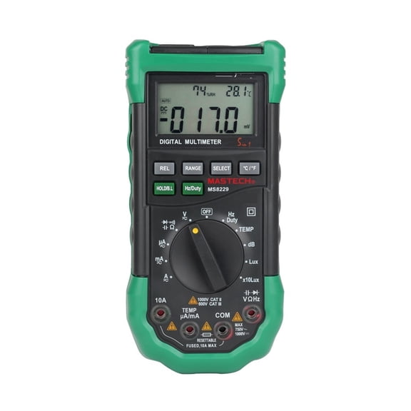 MS8229 5 In1 Auto Range Digital Multimeter Multifunction Lux Sound Level Temperature Humidity Tester Meter - Practical & Durable