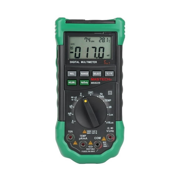 MS8229 5 In1 Auto Range Digital Multimeter Multifunction Lux Sound Level Temperature Humidity Tester Meter