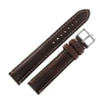 thumbnail image 1 of MS885 22mm Long Watch Strap Brown Oil Tan Leather Contrast Stitch, 1 of 2