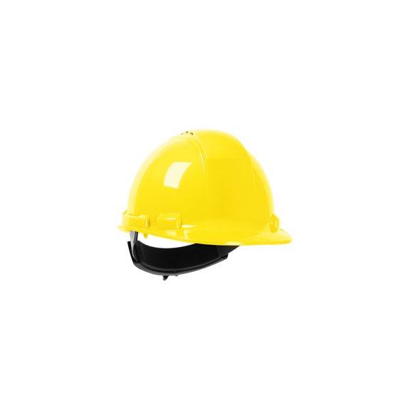 MSA 280-HP241RV-02 10034020 Hard Hat, 4-Point Fas-Trac III Suspension, Polyethylene Shell, Yellow, Class: C